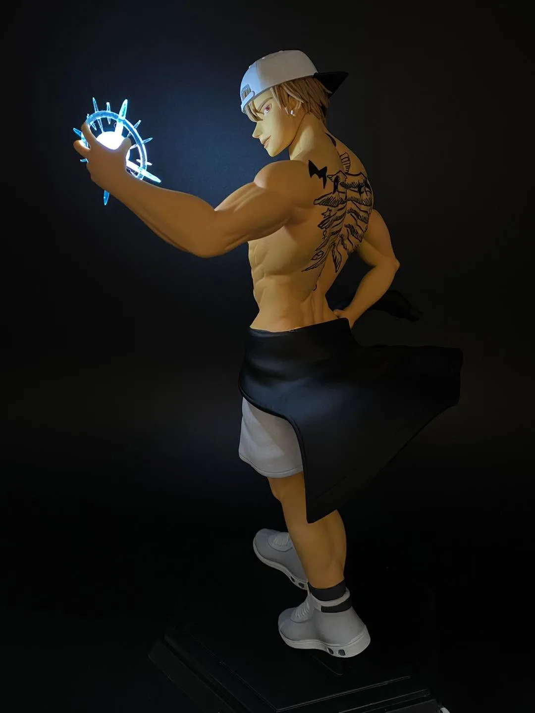 Urek Mazino Tower of God sculpture with LED glow effect