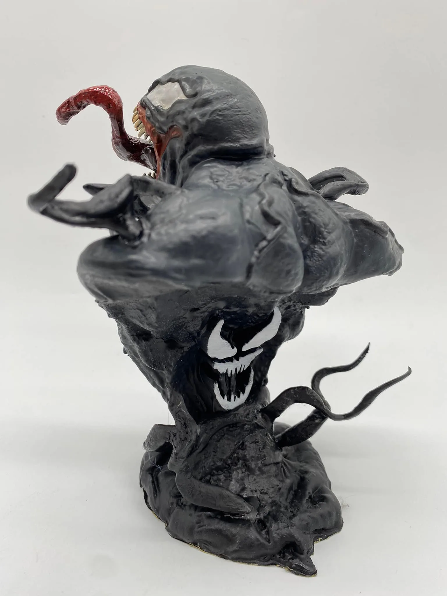 Venom bust painting commission — project view 3